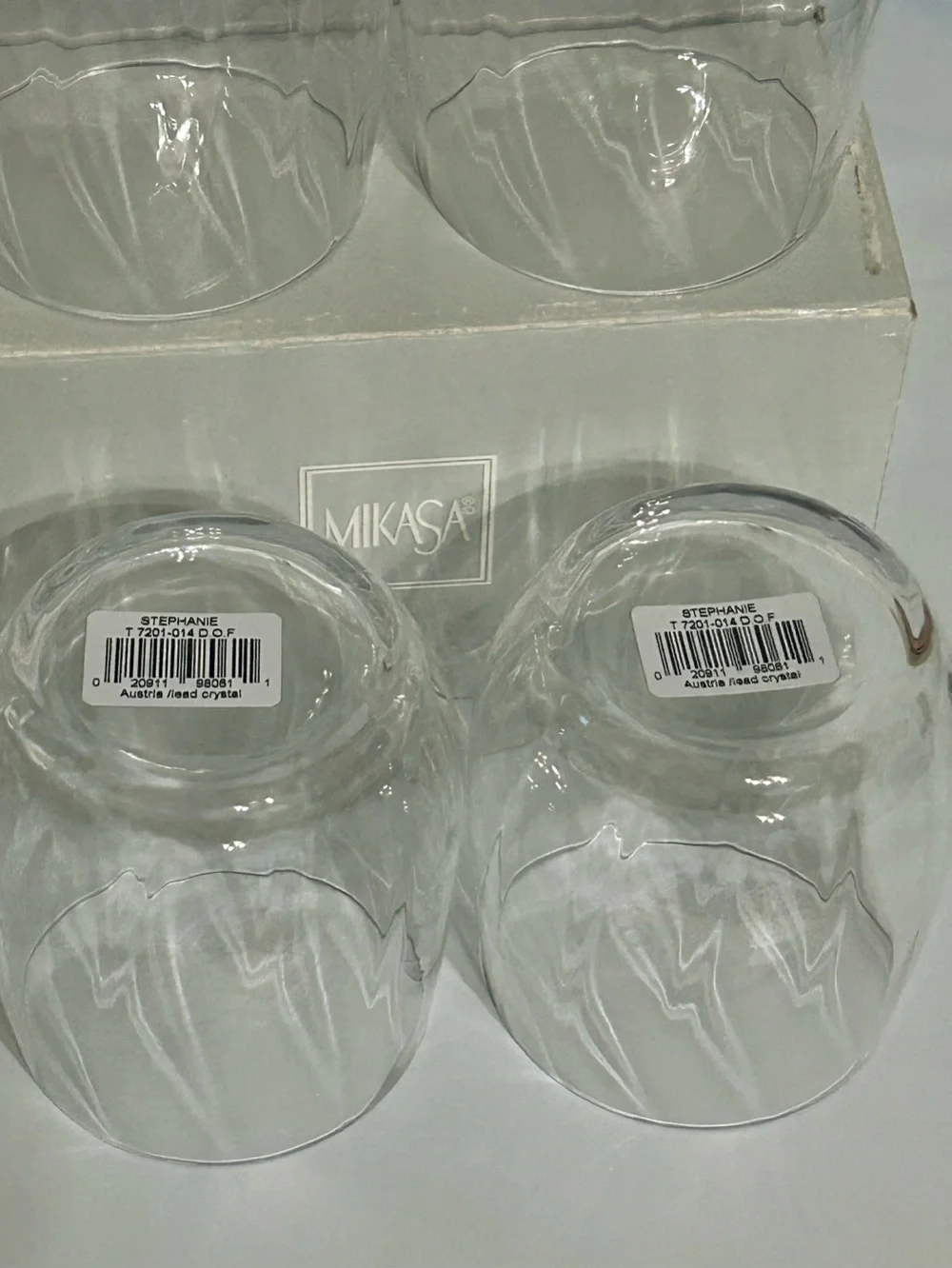 Mikasa STEPHANIE Double Old Fashioned Tumbler Set of 4 New in Box